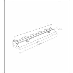 Protector con 2 canales para cables y mangueras medidas