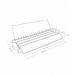Protector con 3 canales para cables y mangueras medidas