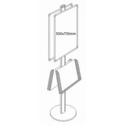 Columna ONE 2 caras con marco para 50x70 cm esquema