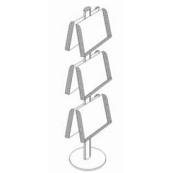 Columna THREE 2 caras con 3 baldas por cara esquema