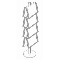 Columna FOUR 2 caras con 4 baldas por cara esquema