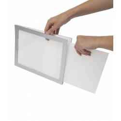 Carpeta con LED para cartel DIN A4 fácil cambio de gráfica