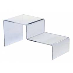 Expositor Escalera de 2 alturas de 100 mm de ancho