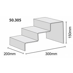 Expositor Escalera de 3 alturas medidas