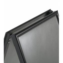Caballete de Aluminio NEGRO para cartel de 70x100 cm 3