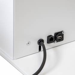 TOTEM BLANCO CON MONITOR SAMSUNG DE 43 pulgadas y PORTAFOLLETOS 3