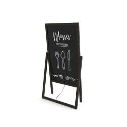 PIZARRA CABALLETE VOLTEABLE DE 50X105 CM EN COLOR NEGRO GIRO 4