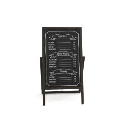 PIZARRA CABALLETE VOLTEABLE DE 50X105 CM EN COLOR NEGRO GIRO 8