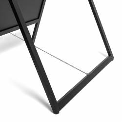 PIZARRA CABALLETE VOLTEABLE  EN COLOR NEGRO DETALLE 4