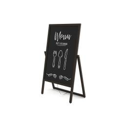 PIZARRA CABALLETE VOLTEABLE DE 50X105 CM EN COLOR NEGRO GIRO 2