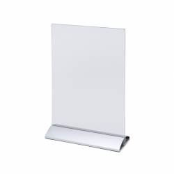 PORTA MENU BASE DE ALUMINIO PARA DIN A4 VERTICAL 1