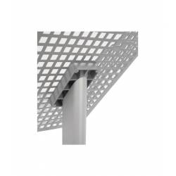 Atril portafolletos con bandeja de metal detalle bandeja