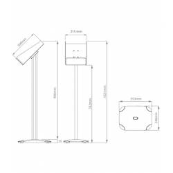 Atril portafolletos acrílico medidas