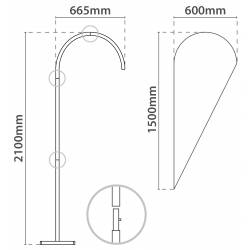 MASTIL PARA INTERIOR GOTA MEDIDAS