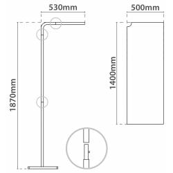 MASTIL PARA INTERIOR CUADRADO MEDIDAS