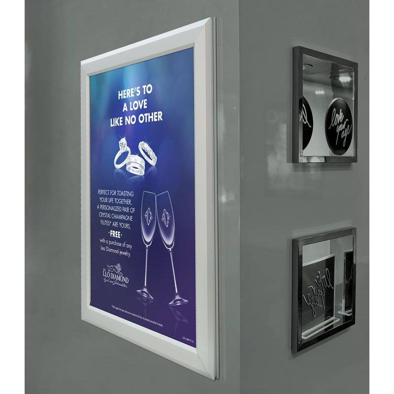 Marco económico con luz LED para cartel de A3 a DIN A0