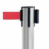 Poste cromado económico con cinta extensible roja 2