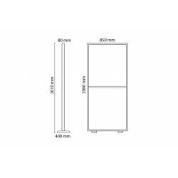 Totem luminoso de 85 x 200 centímetros para textil 2