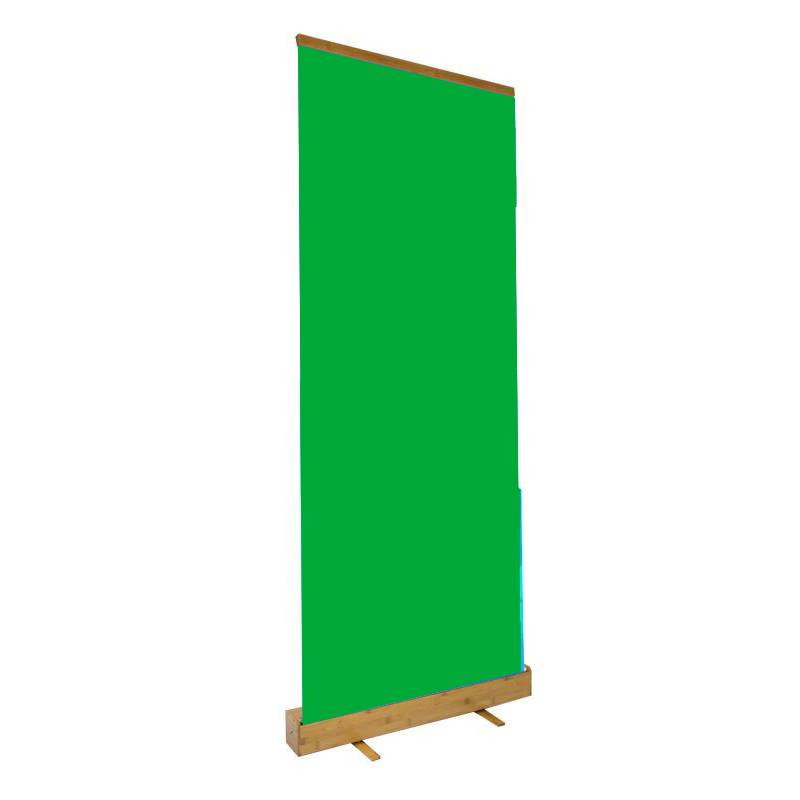 Roll Up de madera para cartel 80x206 cm.
