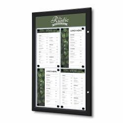 Vitrina negra para 4 DIN A4