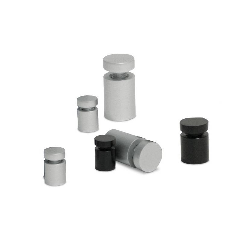 Embellecedor / metopa para cartel de pared en aluminio, color gris o negro