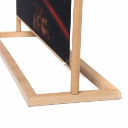 Totem de madera de haya detalle inferior