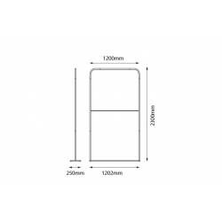 Totem textil de 123x228 cm