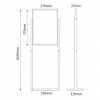 Soporte con patas para cartel de 505x706 mm medidas