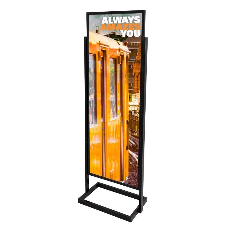 Soporte con patas para cartel de 505x1396 mm en foam, forex, etc