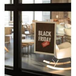 Funda portagráficas gris autoadhesiva con imán