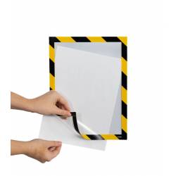 Funda señal seguridad gris autoadhesiva con imán 1