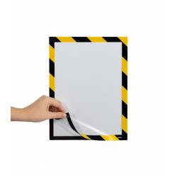 Funda señal seguridad gris autoadhesiva con imán 2