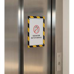 Funda señal seguridad gris autoadhesiva con imán 6