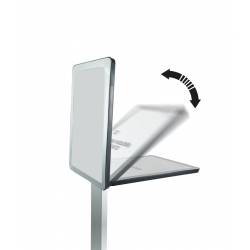 Portagráfica o portamenú a una cara A4 de pie cambio de inclinación