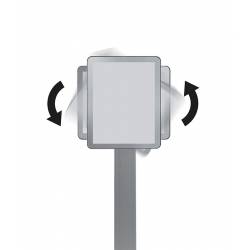 Portagráfica o portamenú a una cara A4 de pie cambio de orientación