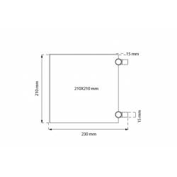 Señaletica Acrílica tipo Bandera 21x21 cm medidas