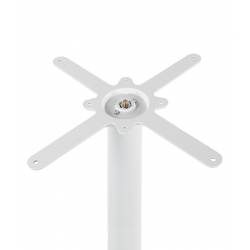 PATA REDONDA ESCALONADA DE HIERRO FUNDIDO BLANCO PARA MESA DE 72 CM DE ALTO 3