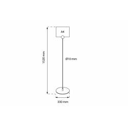 Porta menú o portagráficas sencillo medidas A4