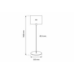Porta menú o portagráficas sencillo medidas A3