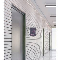 Señaletica Acrílica tipo Bandera DIN A5 ejemplo