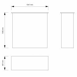 MOSTRADOR PLEGABLE RETROILUMINADO MEDIDAS