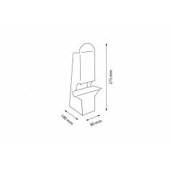 Pie de 275 mm medidas