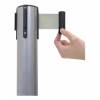 Poste separador gris con cinta extensible gris claro 3