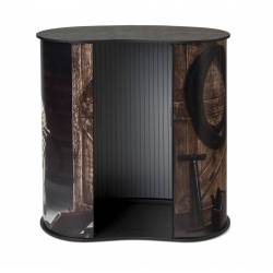 Mostrador curvo vista trasera