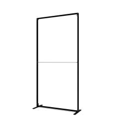 Pared modular Flexframe de 1 metro hasta 250 cm de alto en Negro 2