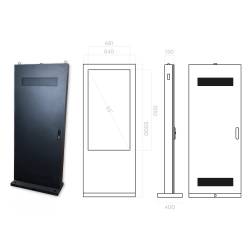 Tótem Digital LCD 55 Pulgadas Exterior TACTIL cotas