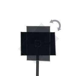 Porta menú o portagráficas negro ajustable en altura 3