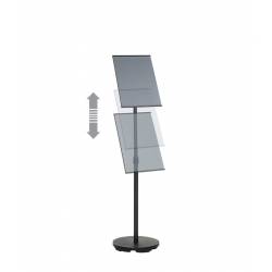 Porta menú o portagráficas negro ajustable en altura 4