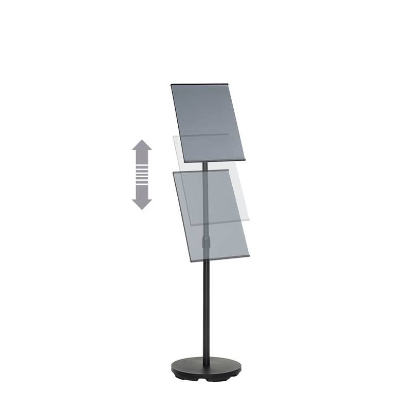 Porta menú o portagráficas negro ajustable en altura 4