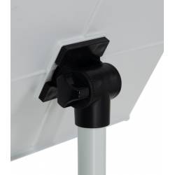 Porta menú o portagráficas blanco ajustable en altura 3